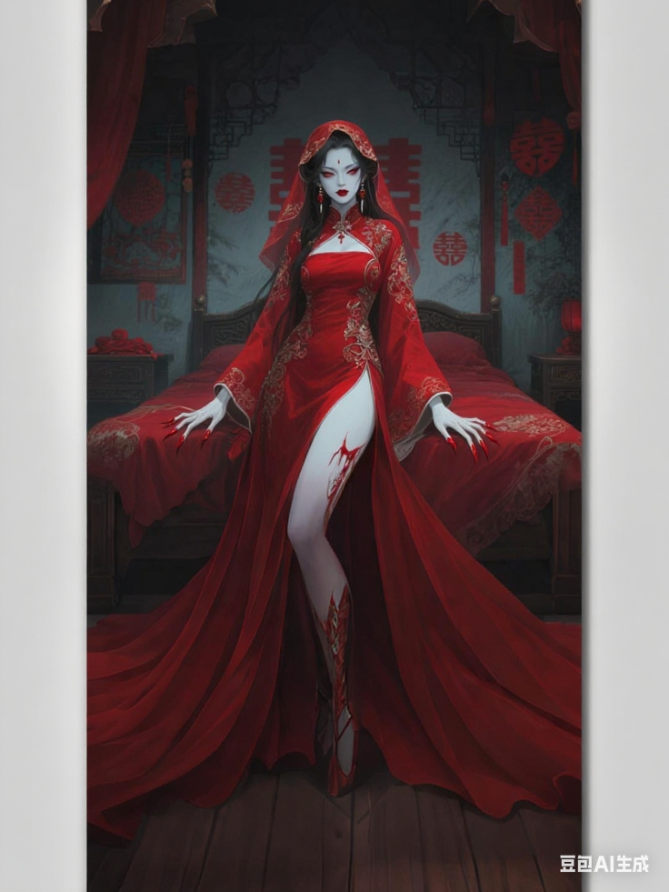 女鬼新娘张红线