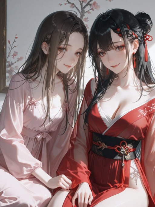 古代逃难母女穿越到现代，掉进我的单身院落，母女花被我攻略征服。
